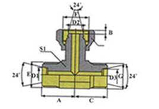 BRANCH TEE FITTINGS WITH SWIVEL NUT