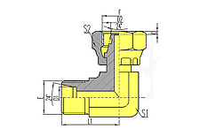 90ºELBOW REDUCER TUBE ADAPTOR WITH SWIVEL NUT