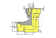 90ºELBOW REDUCER TUBE ADAPTOR WITH SWIVEL NUT
