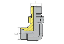 90º ELBOW UN UNF THREAD ADJUSTABLE STUD ENDS WITH O-RING SEALING