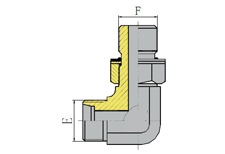 90º ELBOW METRIC THREAD ADJUSTABLE STUD ENDS WITH O-RING SEALING