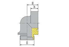 90º弯SAE整体式标准法兰和90º弯SAE整体式重型法兰