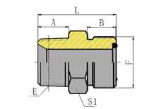 NPT MALE/METRIC MALE WITH O-RING