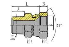 布锥管外螺纹/JIC内螺纹74 °内锥