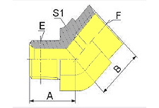 45ºELBOW NPT MALE/NPT FEMALE-P5N4