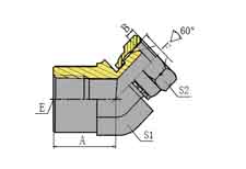 45º NPT FEMALE/BSP FEMALE 60º CONE