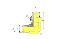 JIC Male SAE O-ring Male 90º Degree