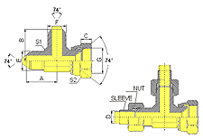 JIC MALE 74ºCONE/JIC FEMALE 74ºSEAT RUN TEE