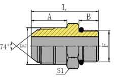 加长JIC外螺纹74º外锥/SAE外螺纹带O形圈