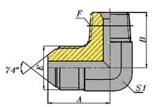 90º JIC MALE 74º CONE/BSPT MALE