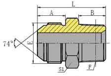 JIC外螺纹74º外锥/英锥管外螺纹
