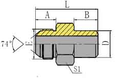 JIC MALE 74º CONE/BUTT-WELD TUBE