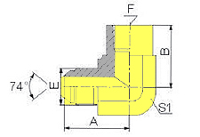 JIC Male NPT Female 90ºDegree
