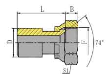 BUTT WELD TUBE JIC FEMALE 74º SEAT