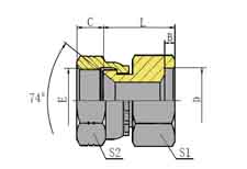 JIC FEMALE 74º SEAT/INCH SOCKET-WELD TUBE