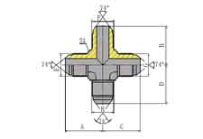 JIC MALE 74º CONE