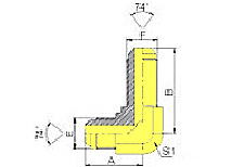 90ºELBOW JIC MALE 74ºCONE Bulkhead