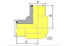 90ºELBOW ORFS MALE O-RING