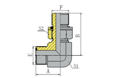 90º ORFS MALE/BSP MALE WITH O-Ring