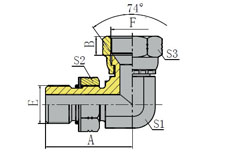 SAE O-RING BOSS/JIC FEMALE 74º SEAT