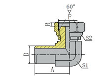 90º BUTT-WELD TUBE/BSP FEMALE 60º