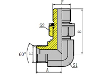 90ºBSP MALE 60º SEAT/METRIC MALE O-RING