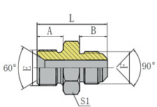 BSP MALE 60º SEAT/SAE MALE 90º CONE