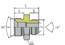 英管外螺纹60º内锥/美制JIC外螺纹74º外锥