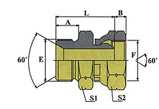 BSP MALE DOUBLE USE FOR 60ºSEAT-P2B