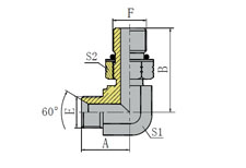 90º BSP MALE 60º SEAT/SAE O-RING BOSS