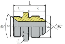 BSP MALE 60º SEAT/METRIC MALE 60º CONE
