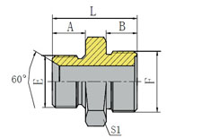 BSP MALE 60º SEAT/METRIC MALE O-RING