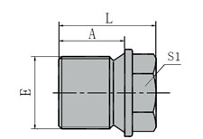 BSPP MALE BONDED SEAL PLUG DIN 910