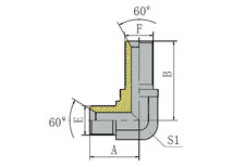 90º BSP MALE 60º SEAT BULKHEAD