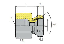 英锥管内螺纹/美制JIC内螺纹74 °内锥
