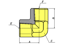 90ºELBOW BSPT FEMALE 90º -P7T9-PK