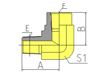 90º ELBOW BSPT MALE/BSPT Female-P5T9-SP