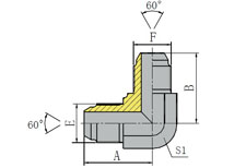 90º METRIC MALE 60º CONE