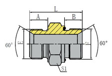 METRIC MALE 60º SEAT/BSP MALE CAPTIVE SEAL