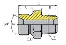 METRIC MALE 60º SEAT/BSPT MALE