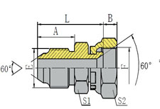 60º METRIC MALE/60º METRIC FEMALE