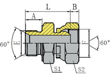 METRIC MALE 60º SEAT/METRIC FEMALE 60º CONE