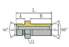 METRIC MALE 60º SEAT BULKHEAD