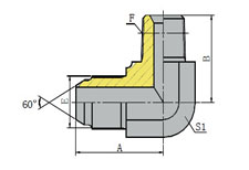 90º METRIC MALE 60º CONE/BSPT MALE