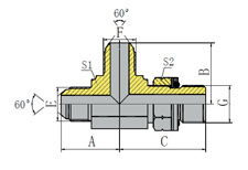 JIS BSP MALE/JIS BSP MALE/BSP MALE O-RING