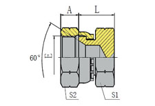 JIS GAS FEMALE 60º SEAT PLUG