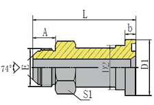 美制JIC外螺纹74º外锥/SAE法兰3000PSI