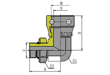 90ºSAE O-RING BOSS/STECKO FEMALE