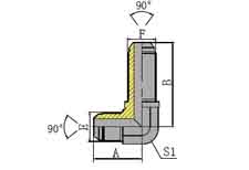 90º SAE MALE BULKHEAD