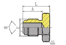 美制SAE外螺纹90º外锥堵头